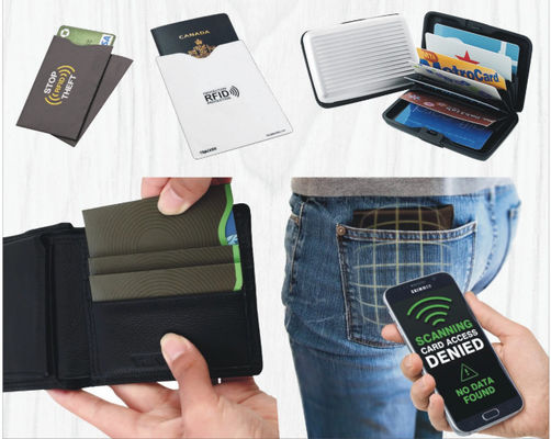 Custom Printing PVC RFID And NFC Blocking Card 0.86mm 1.2mm 1.5mm Thickness