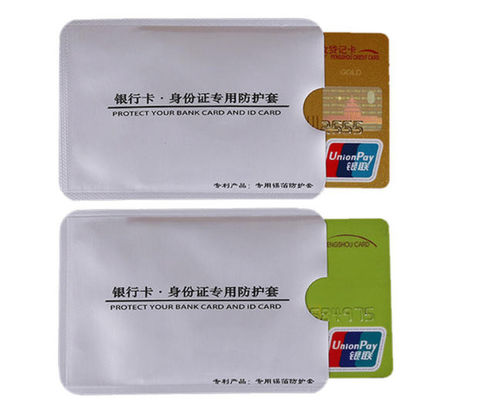 0.84-0.86mm Thick PVC NCF Protection Card , RFID NFC Blocking Card With Signal Shield
