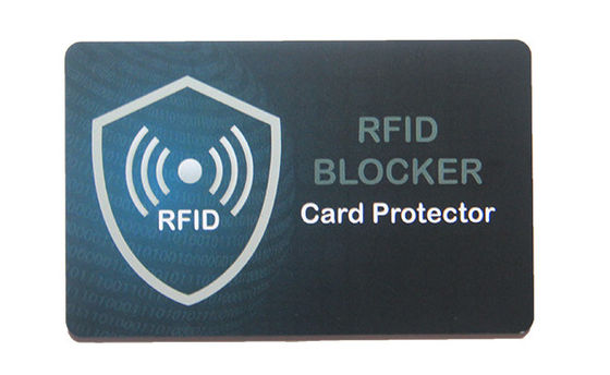 0.84-0.86mm Thick PVC NCF Protection Card , RFID NFC Blocking Card With Signal Shield