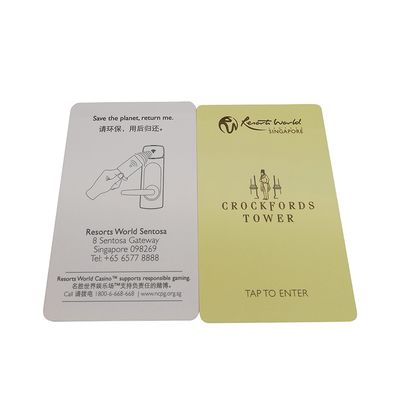 PVC Smart Magnetic Hotel RFID Key Cards 0.8-0.9mm Thick For Access Control
