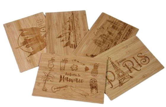 RFID Wooden Hotel Key Cards Access Control With Matt Or Glossy Finish ISO14443A