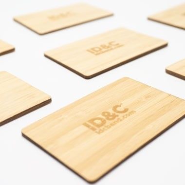 Bamboo Wood Smart Card Business Key 125KHZ / 13.56MHZ For Hotel Access Control
