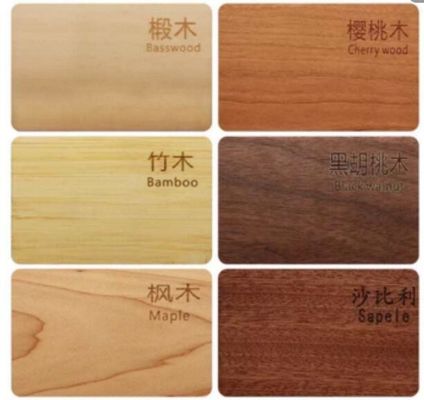 Bamboo Wood Smart Card Business Key 125KHZ / 13.56MHZ For Hotel Access Control
