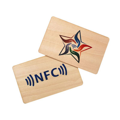 Custom Thick  RFID Wooden Hotel Key Card Door Access With Read Write Function