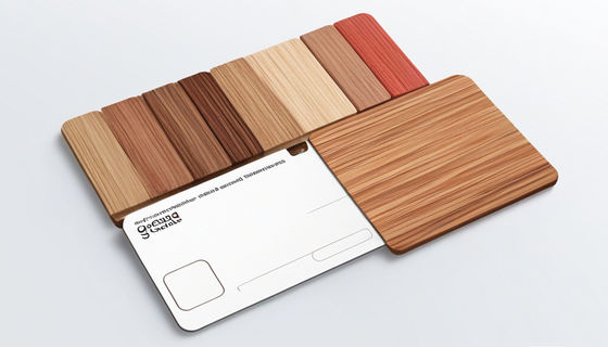 Wooden RFID Hotel Room Key cards 86x54mm 1.1-1.2mm Thickness Customizable
