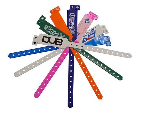 Multi Colored 13.56 Mhz RFID Wristband Disposable Plastic Hospital RFID Bracelet