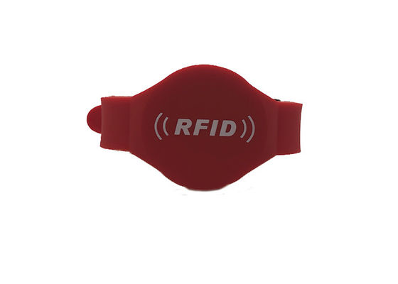 M5 Chip Silicone RFID Access Control Wristbands ISO14443A ISO15693 Standard