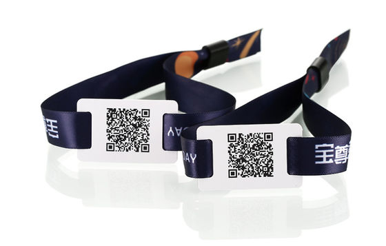 Disposable Smart RFID Chip Wristband Fabric NFC Wristbands For Events And Festival