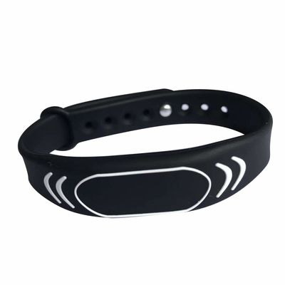 13.56MHZ M5 Chip Silicone RFID Wristband , RFID Bracelet Tag For Cashless Payment