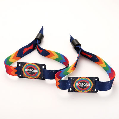 Disposable RFID Wristband Woven Smart RFID Bracelets For Hotels And Resort