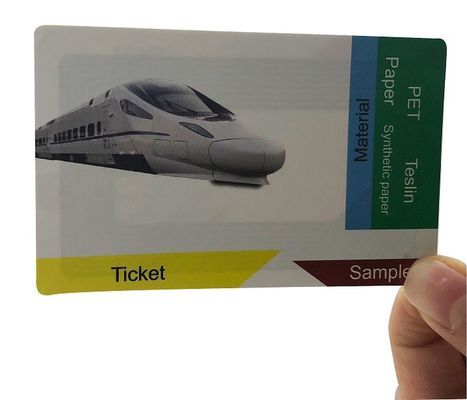 ISO14443A Protocol Printed RFID Paper Ticket , RFID Card Ticket ISO ROHS Approved