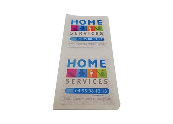 Custom Printing HF RFID Chip Sticker Circular Adhesive Label 13.56 MHz Frequency