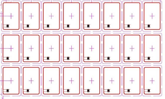 Customized Size RFID Card Inlay Prelam HF Contactless Smart Card 13.56MHZ