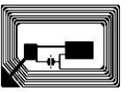 PET NFC Wet HF RFID Inlay 13.56MHZ Frequency 25x40mm For Key Fob / Label