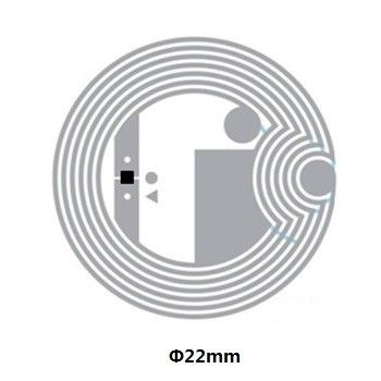 13.56MHZ UHF Wet Inlay RFID Tag Dia 25mm For Paper Card / Key Fob / Wristband