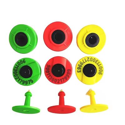 TPU Material 134.2Khz RFID Ear Tag , Passive Round Livestock Animal Tag