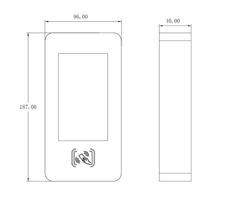 Customized Color Smart RFID Reader Device Built In Antenna For Access Control